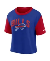 Women's Nike Red, Royal Buffalo Bills High Hip Fashion T-shirt