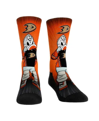 Men's and Women's Rock 'Em Socks Anaheim Ducks Mascot Pump Up Crew Socks