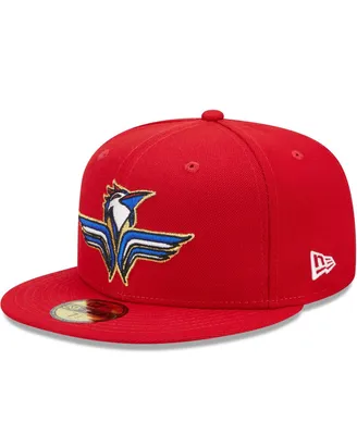 Men's New Era Red Fayetteville Woodpeckers Marvel x Minor League 59FIFTY Fitted Hat