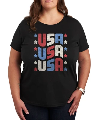 Hybrid Apparel Trendy Plus Usa Graphic T-shirt