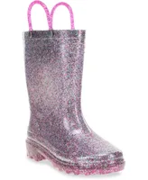 Toddler & Little Girl's Glitter Lighted Rain Boot