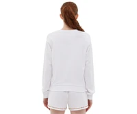 Bench Dna Women's French Terry Graphic Crew Neck Sweatshirt - BLEHA0421M