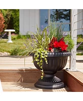 Bloem Grecian Urn Plastic Planter White, 18 inches