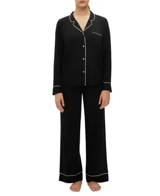 Gap GapBody Women's 2-Pc. Notched-Collar Long-Sleeve Pajamas Set