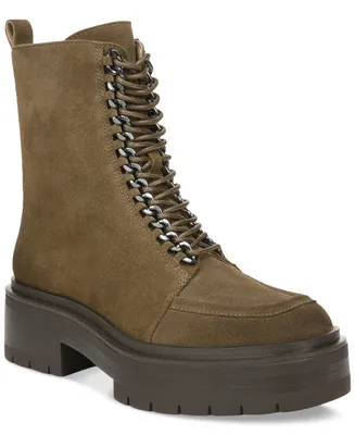 Sam Edelman Women's Lovrin Lace-Up Chain Combat Boots