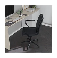Merrick Lane Artemis Mid-Back Home Office Chair With Armrests, Height Adjustable Swivel Seat And Five Star Base