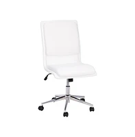 Merrick Lane Artemis Mid-Back Armless Home Office Chair With Height Adjustable Swivel Seat And Five Star Chrome Base