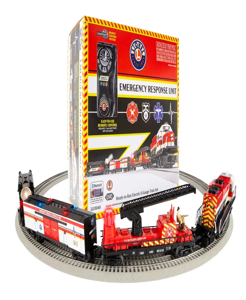 Lionel Emergency Response Lionchief Bluetooth 5.0 Train Set with Remote