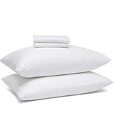 Circles Home 100% Cotton Breathable Pillow Protector with Zipper – White ( Pack