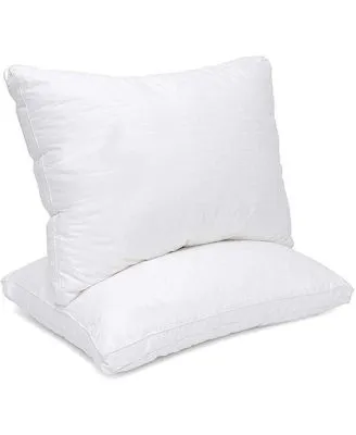 Maxi 100 Cotton Down Alternative Vacuum Packed Pillows White 2 Pack