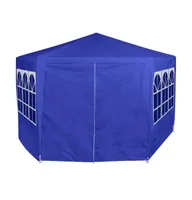 vidaXL Marquee with 6 Side Walls Blue 6.6'x6.6'