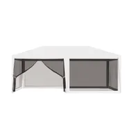 vidaXL Party Tent with 4 Mesh Sidewalls 13.1'x19.7' White