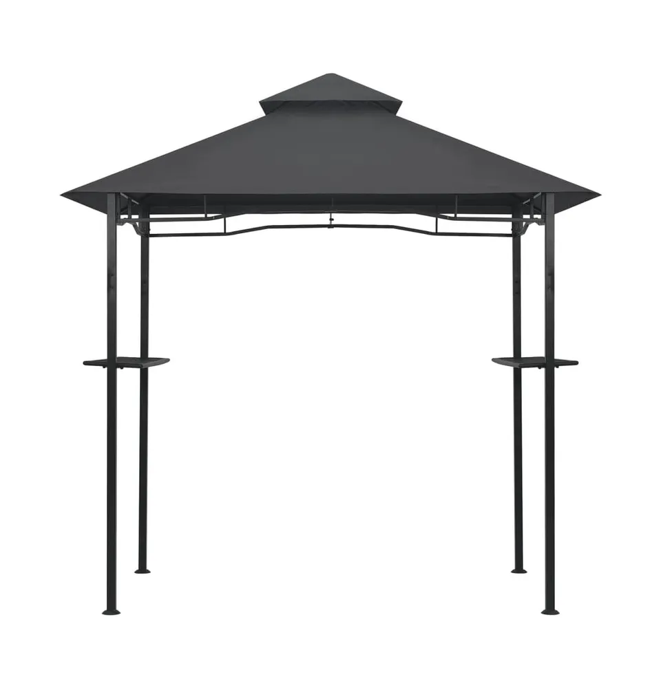 vidaXL Bbq Gazebo 7.9'x4.9'x8.4' Anthracite Steel