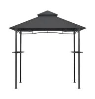 vidaXL Bbq Gazebo 7.9'x4.9'x8.4' Anthracite Steel