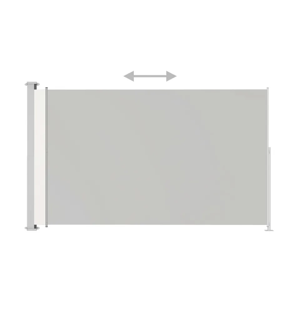 vidaXL Patio Retractable Side Awning 70.9"x118.1" Cream