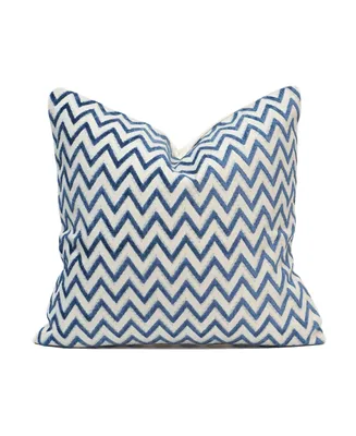 Millihome Chevron Cut Velvet Decorative Pillow, 20" x 20"