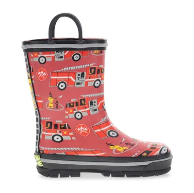 Western Chief Toddler Little Boy's and Big Fire Truck Rescue Rain Boot