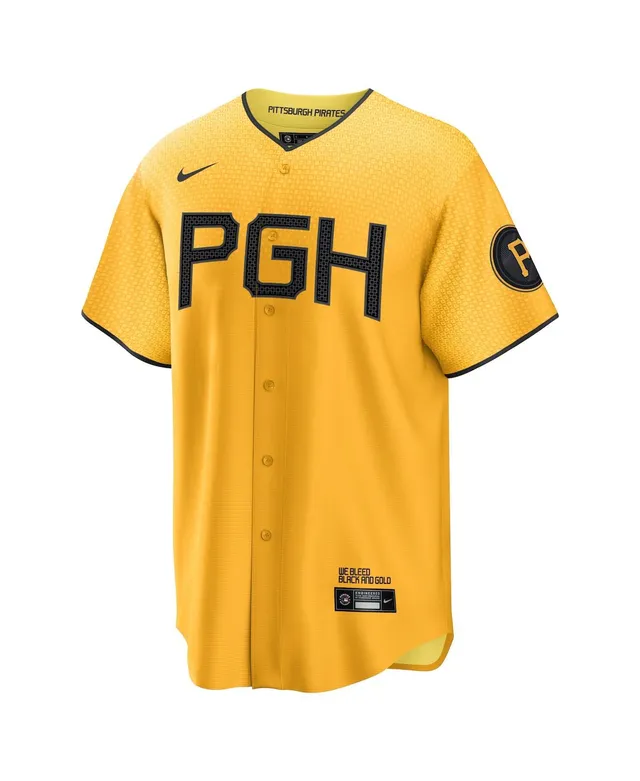 Men's Nike Roberto Clemente Gold Pittsburgh Pirates 2023 City Connect Replica Player Jersey, 3XL