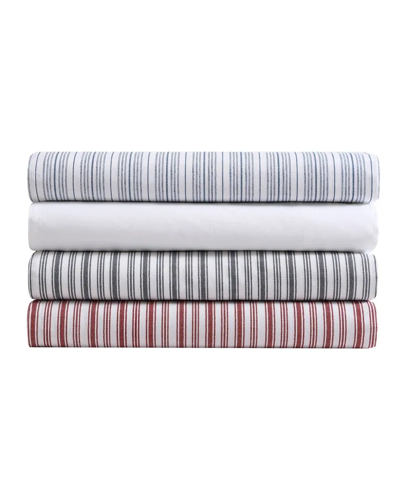 Nautica Beaux Stripe Cotton Percale Fitted Sheet