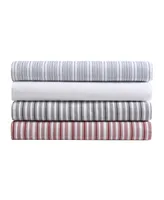 Nautica Beaux Stripe Cotton Percale Fitted Sheet