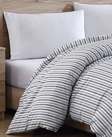 Nautica Coleridge Stripe Cotton Reversible Duvet Cover Set, Twin