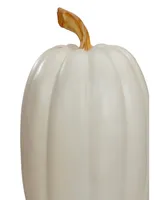 8" White Pumpkin Autumn Harvest Tabletop Decoration