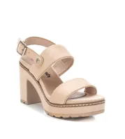 Women's Heeled Suede Sandals With Platform By Xti
