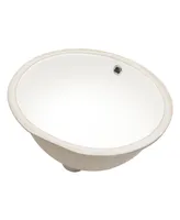 Simplie Fun 19 X16 Oval Shaped Undermount Bathroom Sink Modern Pure Porcelain Ceramic Lavatory Vanity