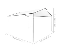 vidaXL Garden Gazebo 157.5"x157.5"x102.4" White 0.6 oz/ft²