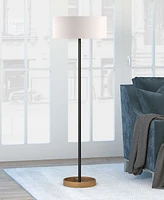 Hudson & Canal Estella 62" Linen Shade Two-Tone Floor Lamp