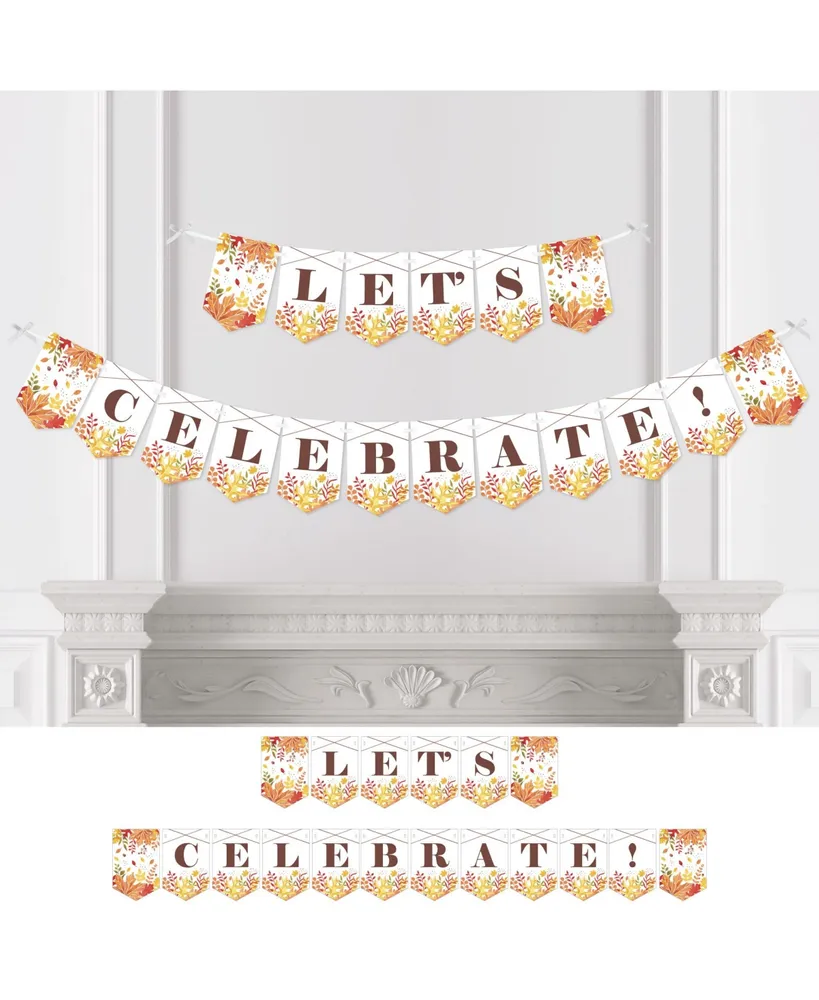 Fall Foliage Autumn Leaves Party Bunting Banner Party - Let's Celebrate - Assorted Pre