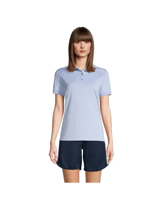 Lands' End Women's School Uniform Short Sleeve Rapid Dry Polo Shirt