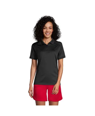 Lands' End Women's School Uniform Short Sleeve Rapid Dry Polo Shirt
