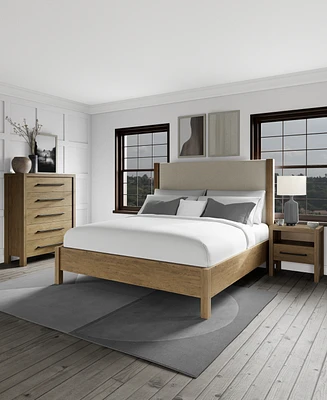 Davie Queen 3-Pc. Set (Upholstered Bed, Chest & 1-Drawer Nightstand)