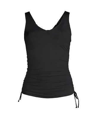 Lands' End Petite Adjustable V-neck Underwire Tankini Swimsuit Top Adjustable Straps