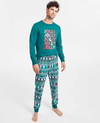 Matching Family Pajamas Men's Mix It Jolly Fair Set, Created for Macy's