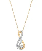 Diamond Treble Clef 18" Pendant Necklace (1/4 ct. t.w.) in Gold-Plated Sterling Silver - Gold