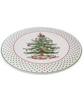 Spode Christmas Tree Polka Dot Earthenware Cake Plate