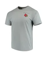 Men's Gray Louisville Cardinals Team Comfort Colors Campus Scenery T-shirt