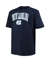 Men's Champion Navy North Carolina Tar Heels Big and Tall Arch Over Wordmark T-shirt