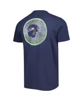 Men's '47 Brand College Navy Seattle Seahawks Open Field Franklin T-shirt