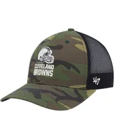 Men's '47 Brand Camo, Black Cleveland Browns Trucker Adjustable Hat