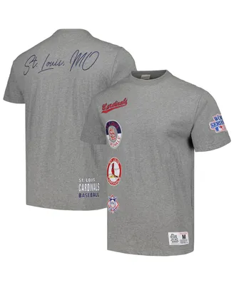 Men's Mitchell & Ness Heather Gray St. Louis Cardinals Cooperstown Collection City T-shirt