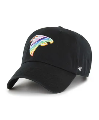Men's '47 Brand Black Atlanta Falcons Team Pride Clean Up Adjustable Hat