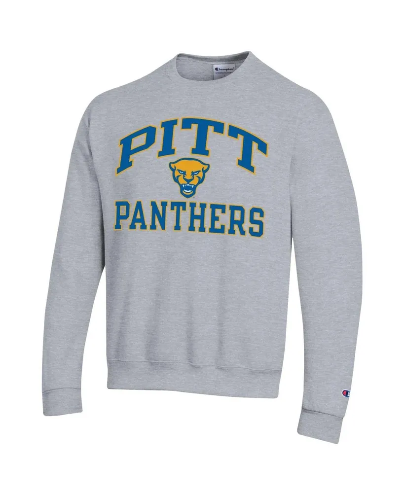 Men's Champion Heather Gray Pitt Panthers High Motor Pullover Sweatshirt