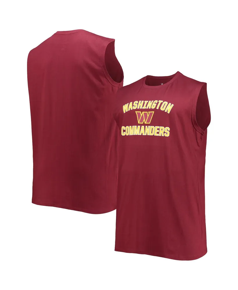 Men's Burgundy Washington Commanders Big and Tall Muscle Tank Top