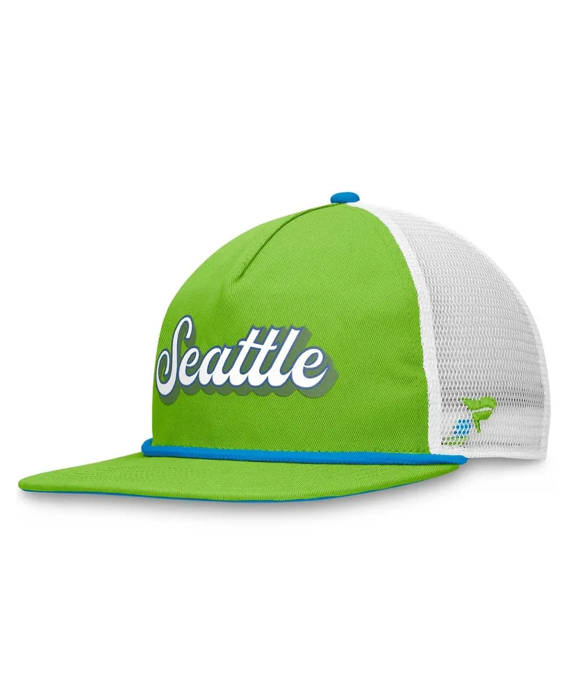 Men's Fanatics Green, White Seattle Sounders Fc True Classic Golf Snapback Hat