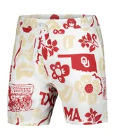 Men's Wes & Willy White Oklahoma Sooners Tech Swimming Trunks