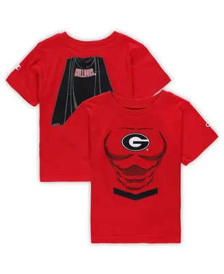 Toddler Boys and Girls Champion Red Georgia Bulldogs Super Hero T-shirt