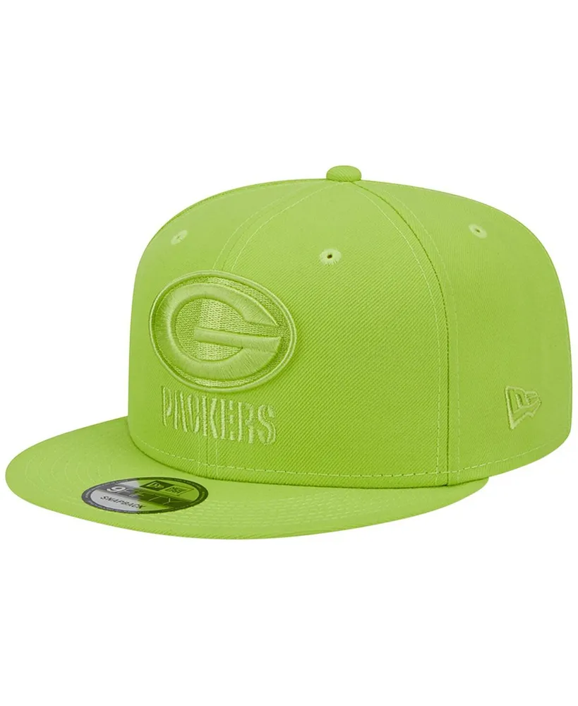 Men's New Era Neon Green Green Bay Packers Color Pack Brights 9FIFTY Snapback Hat